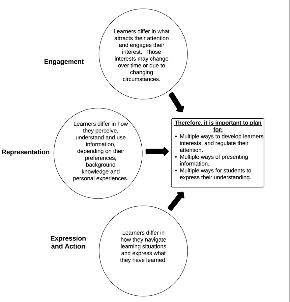 The Three Principles of UDL: Engagement, Representation, & Expression and Action