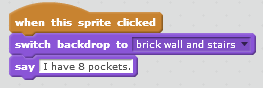 A screenshot of scratch code showing an example of how to connect a 